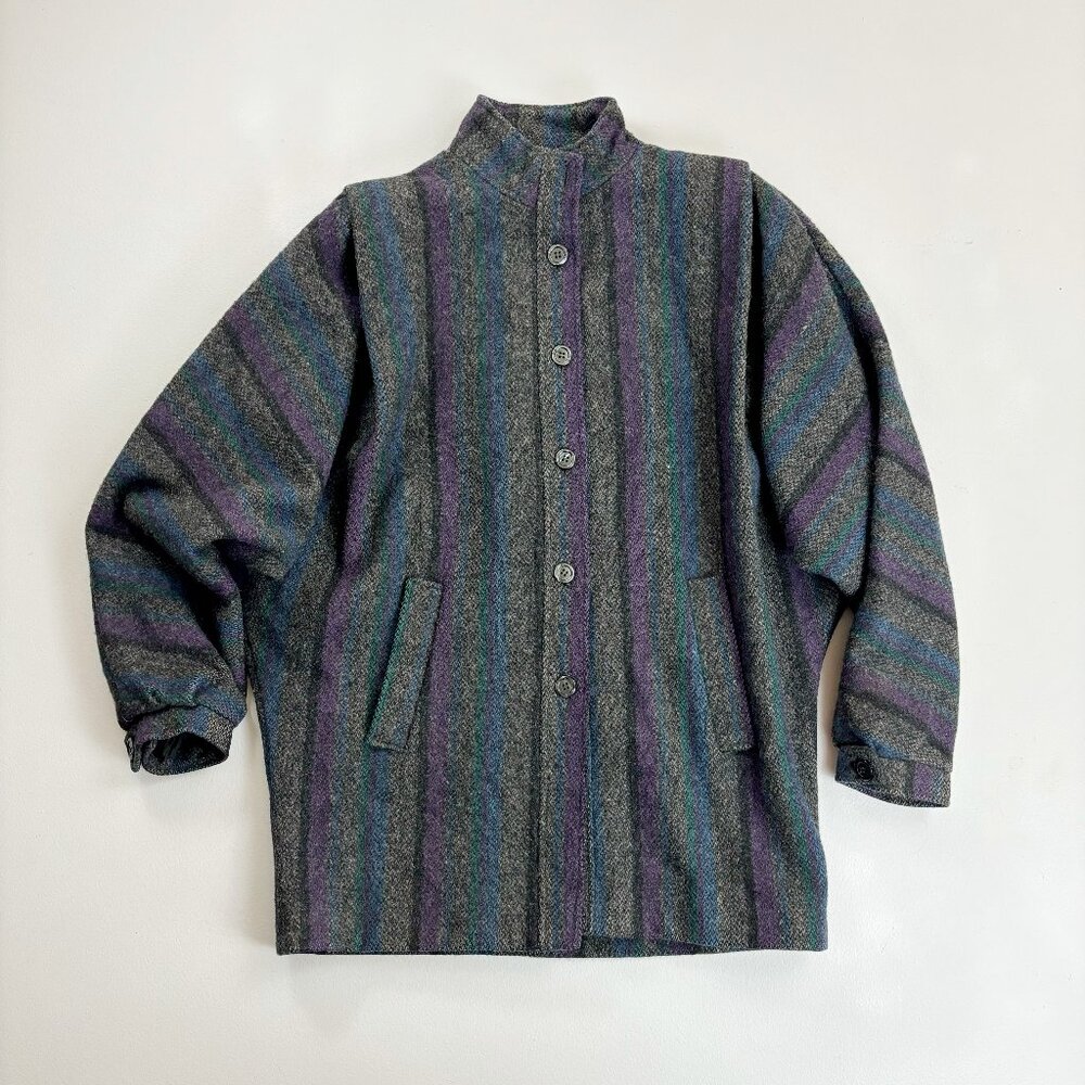 VTG BRAETEN Ethnic Wool Cocoon Coat